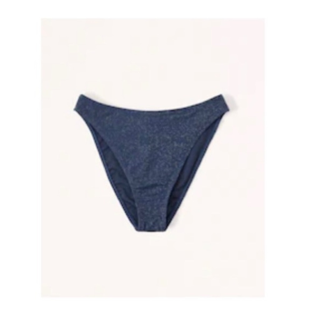 Abercrombie & Fitch Shimmer Mid-Rise High-Leg Moderate Bathing Suit Bottom